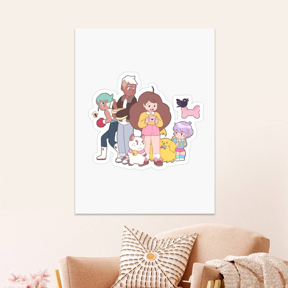 Bee and PuppyCat Main Characters Wall Art
