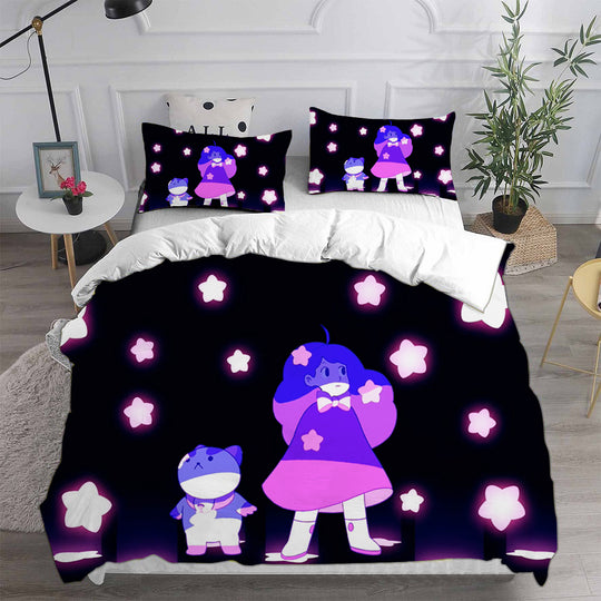 Bee And Puppy Cat Purple Bedding Set