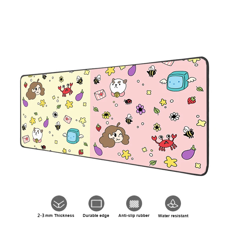 Gaming Mouse Mat Bee And Puppycat Pc Accessories Kawaii Pad Mause Gamer Cabinet Keyboard Rubber Mats - Bee And Puppy Cat Store